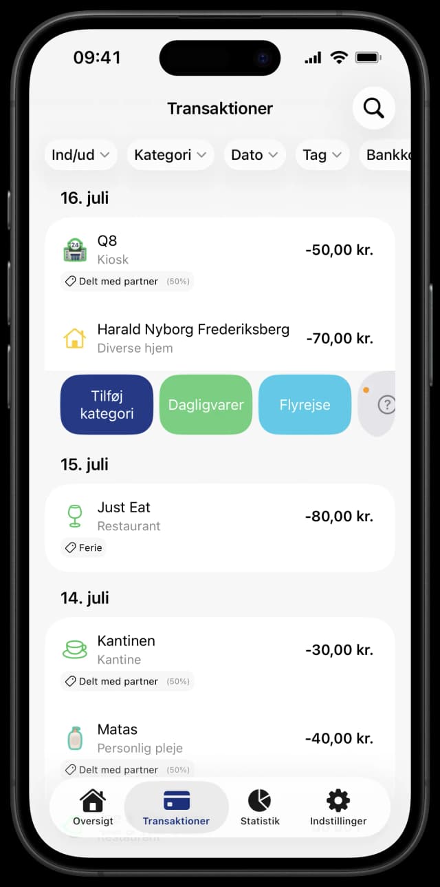 Alle transaktioner ét sted